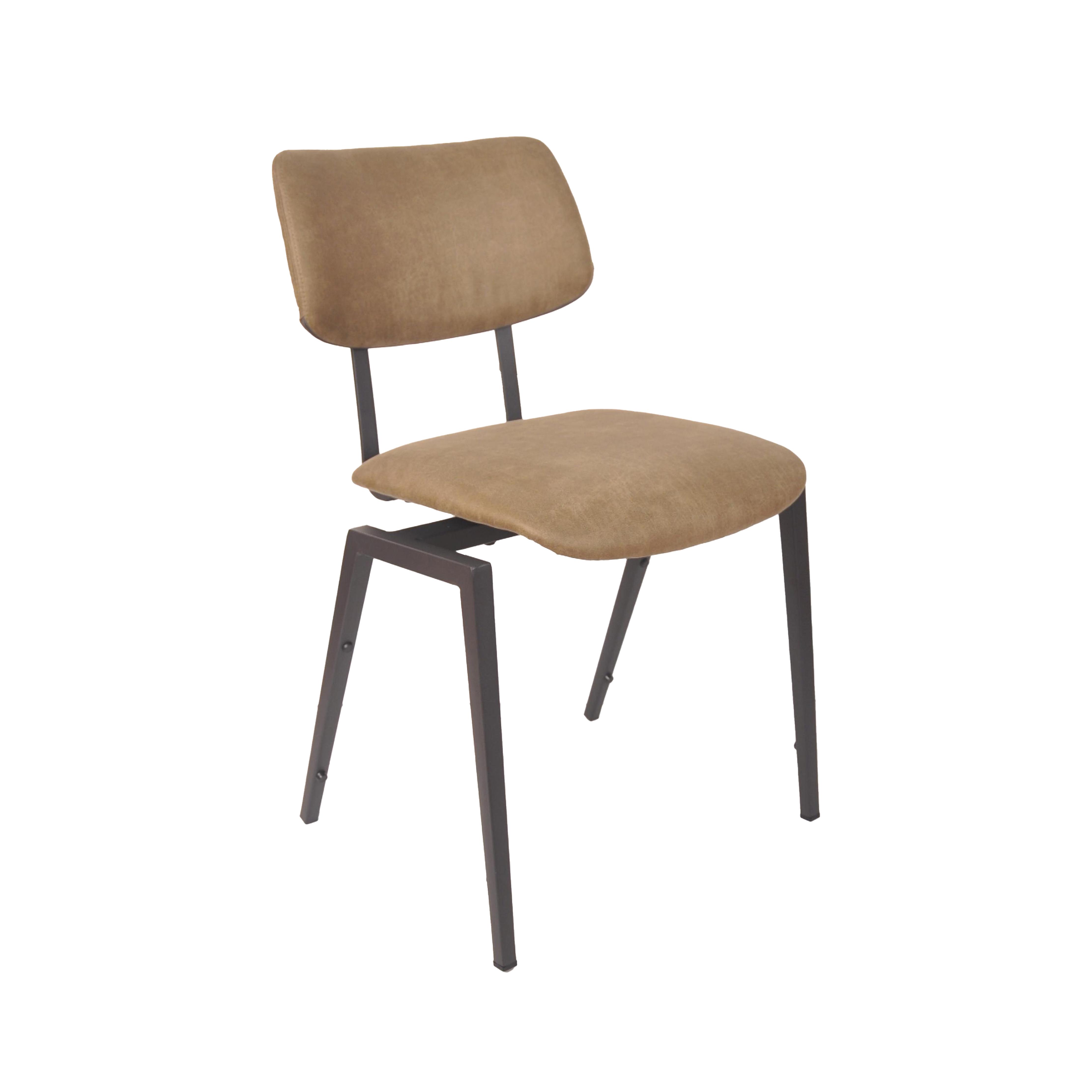  I_Stapelbare Schoolstoel - Moss - Micro Suede - Black Frame afbeelding 1