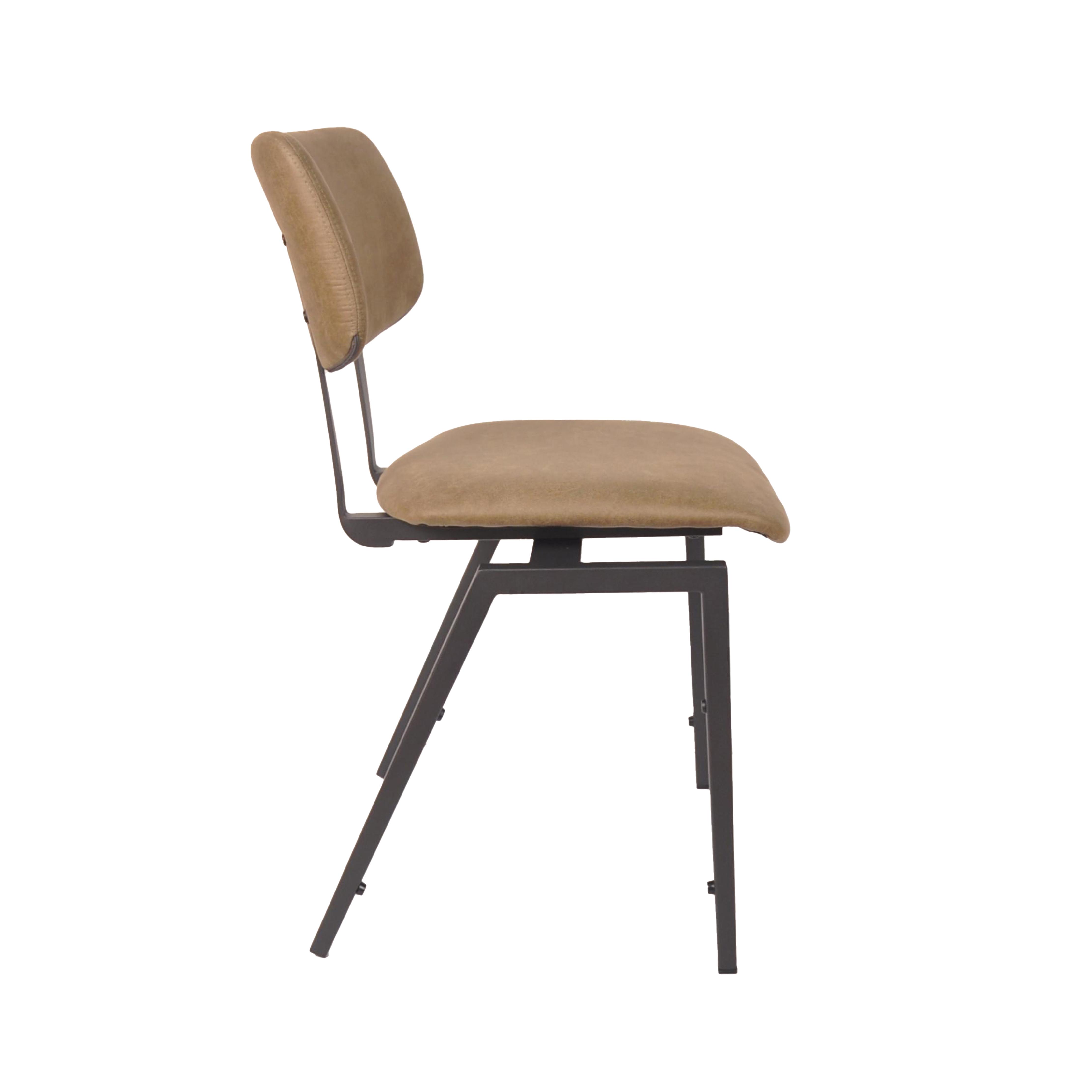  I_Stapelbare Schoolstoel - Moss - Micro Suede - Black Frame afbeelding 2