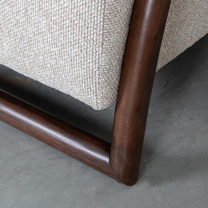  Fauteuil Viggo - Naturel - Royal Boucle - Walnoot Houten Frame afbeelding 6