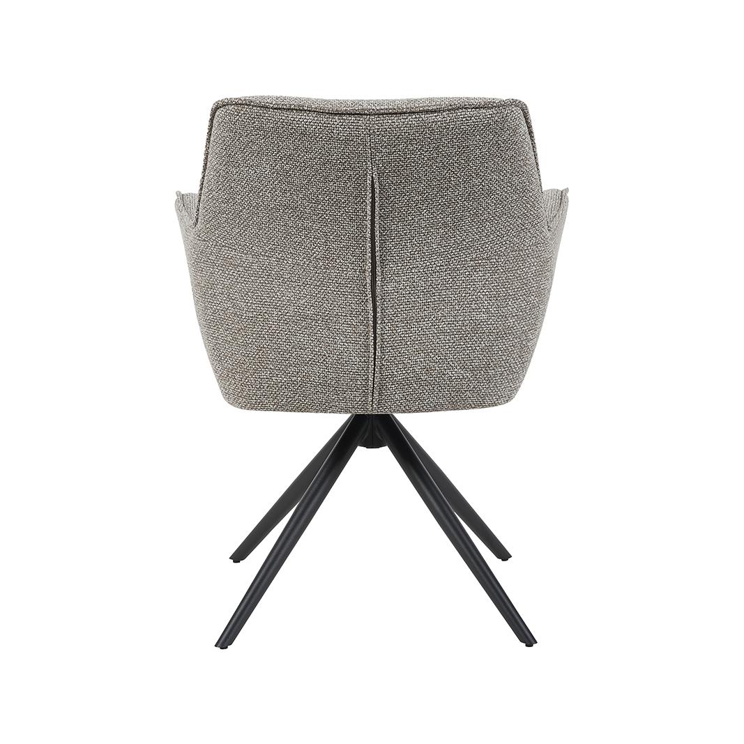  Eetkamerstoel Kimora - Mushroom - Royal Boucle - Zwart Metalen Frame afbeelding 5