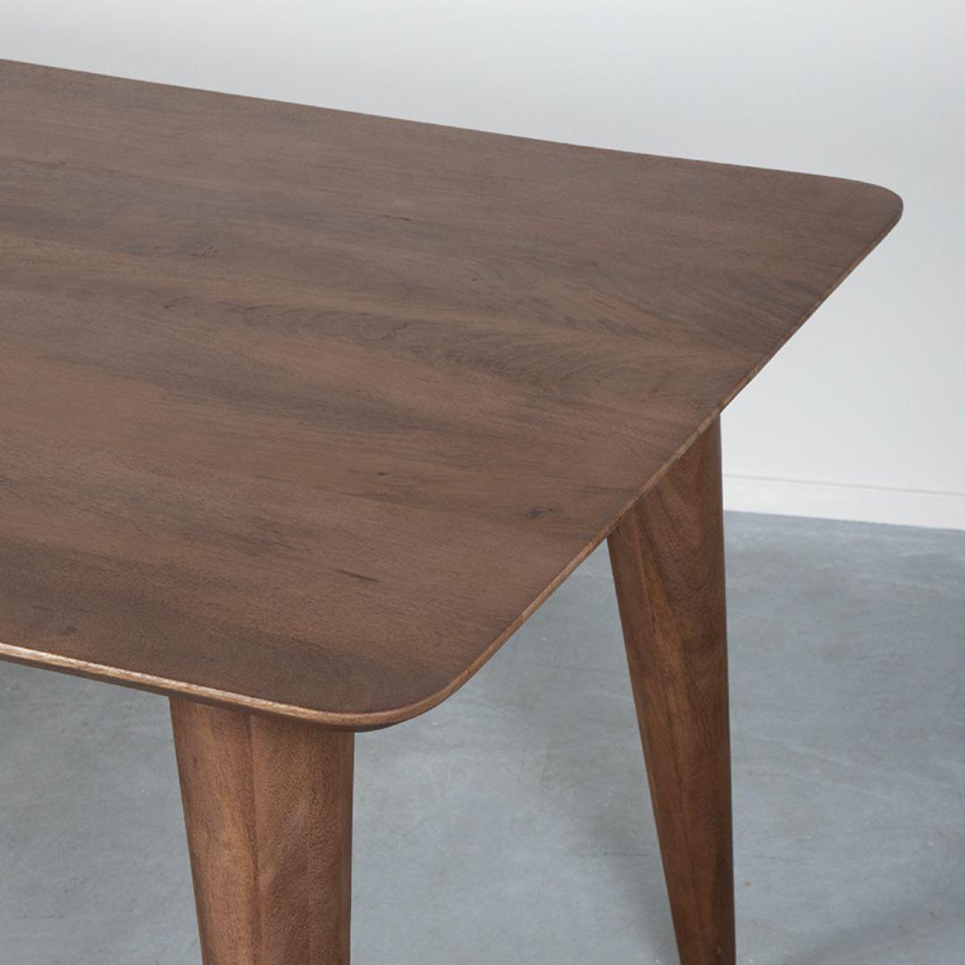  Eetkamertafel Fly - Espresso - Mangohout - 160 cm afbeelding 4