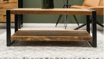Salontafel mangohout met plateau 130 cm