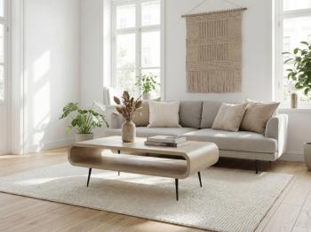 Salontafel mangohout wit 90 cm