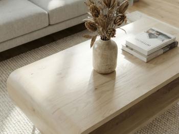 Salontafel mangohout wit 90 cm