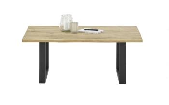 Salontafel eiken met boomstamkanten 110 cm