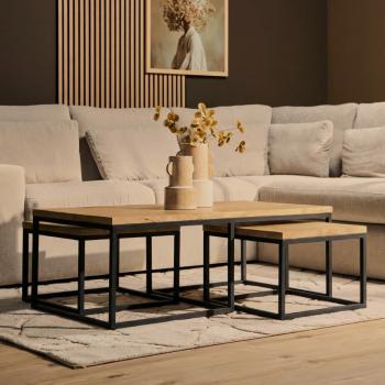 Set salontafels mango naturel