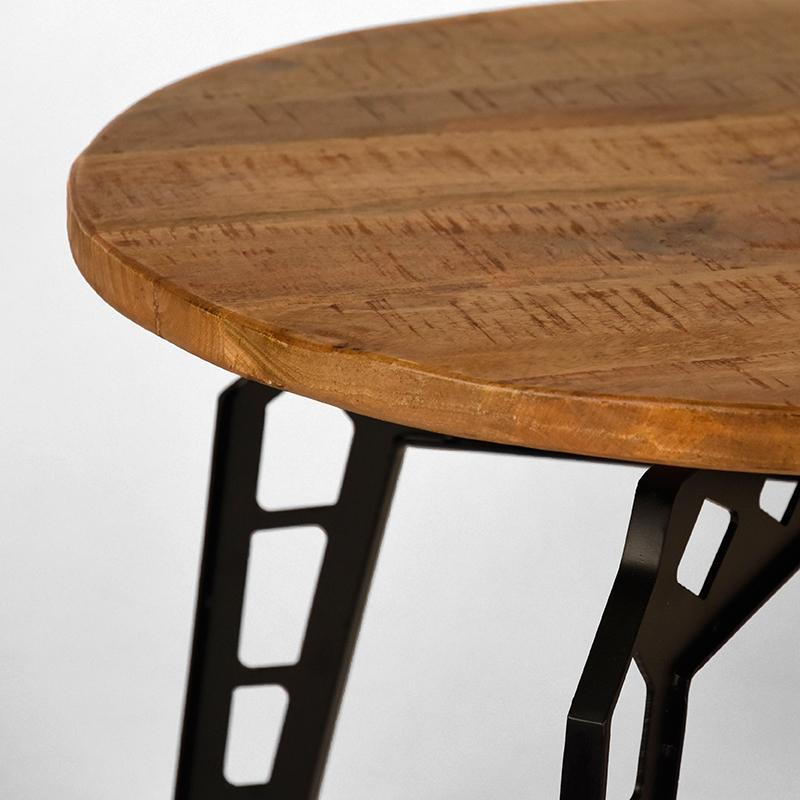  Salontafel Pebble - Rough - Mangohout - Rond - 80 cm afbeelding 6