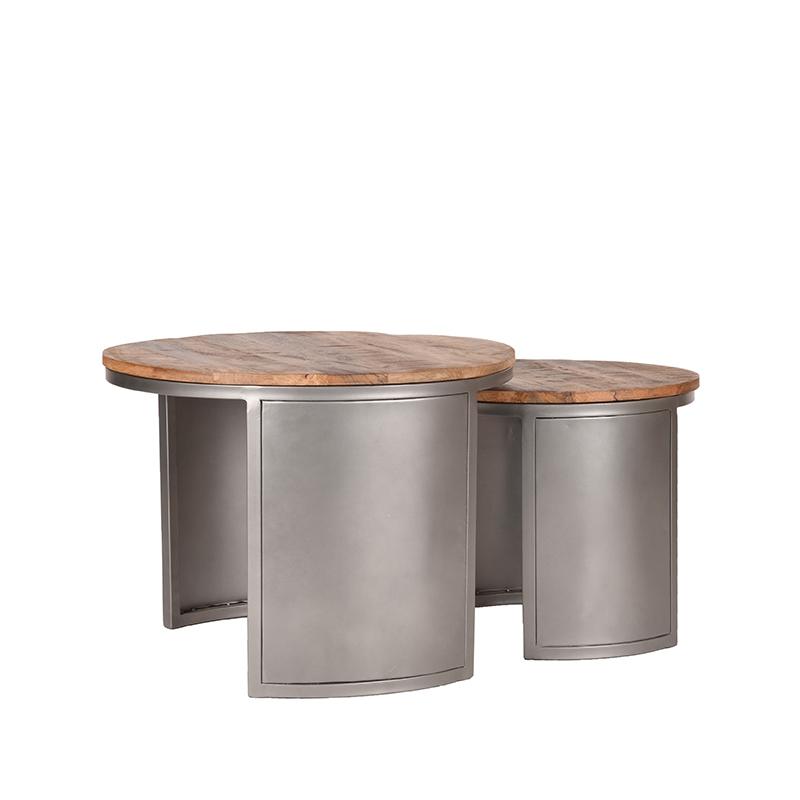  Salontafel Set Bunch - Rough - Mangohout afbeelding 2