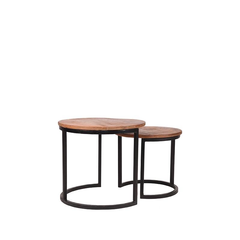  Salontafel Set Duo - Rough - Hout afbeelding 4