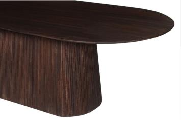 ovale eettafel donkerbruin 230 cm