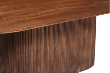Ovale eettafel lichtbruin 230 cm