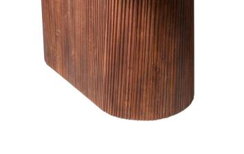 Ovale eettafel lichtbruin 230 cm