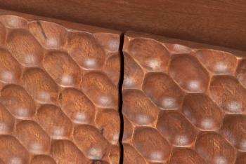 TV meubel bruin mangohout 3D honingraat 160 cm