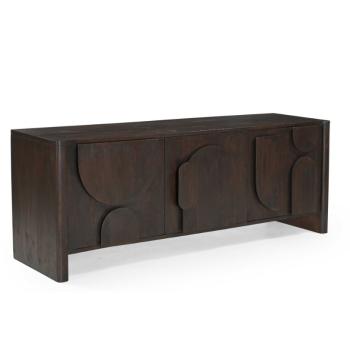 modern donkerbruin tv meubel mangohout 150 cm
