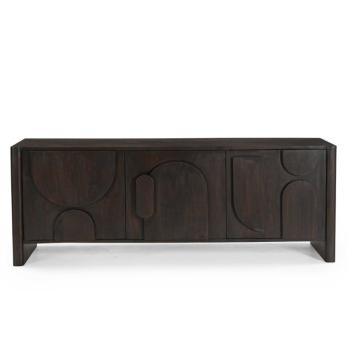 modern donkerbruin tv meubel mangohout 150 cm