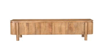 TV-meubel mangohout bruin naturel 210 cm