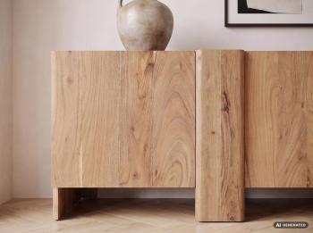 TV meubel massief acaciahout 3 deuren 165 cm