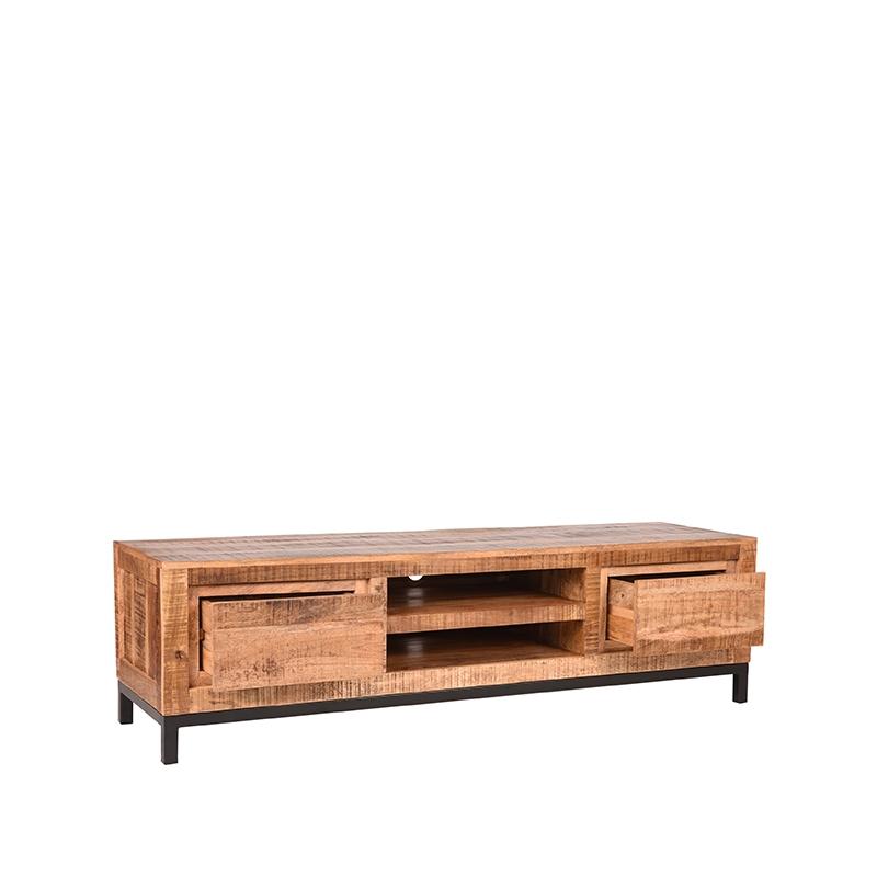  Tv-meubel Ghent - Rough - Mangohout - 160 cm afbeelding 2