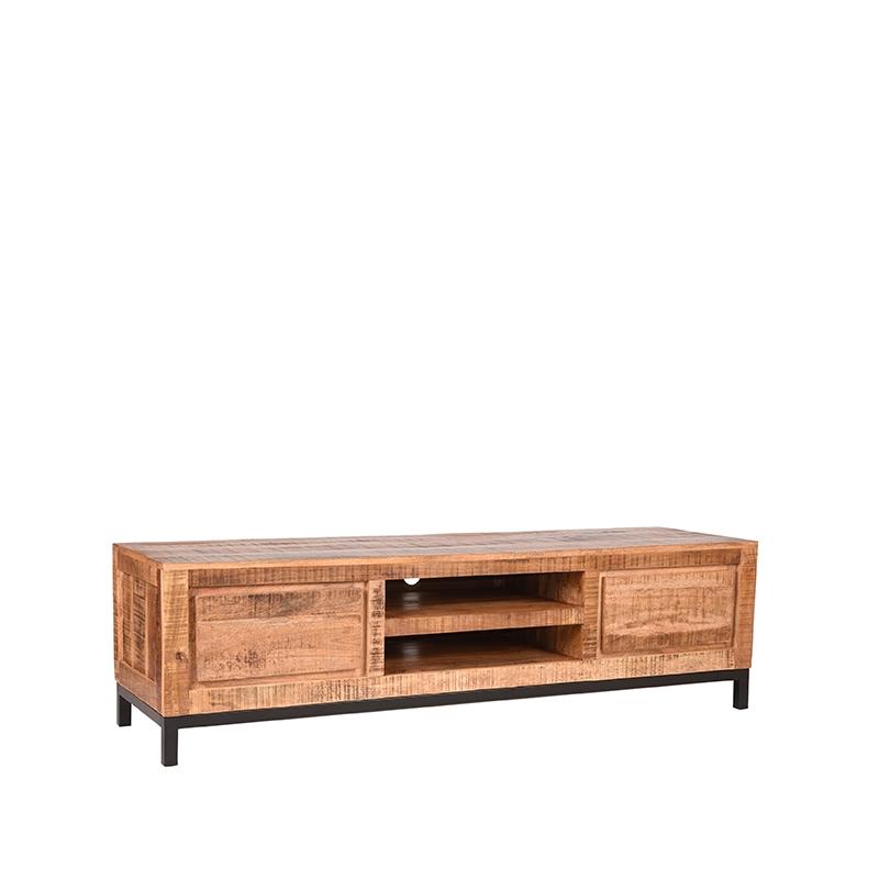  Tv-meubel Ghent - Rough - Mangohout - 160 cm afbeelding 1