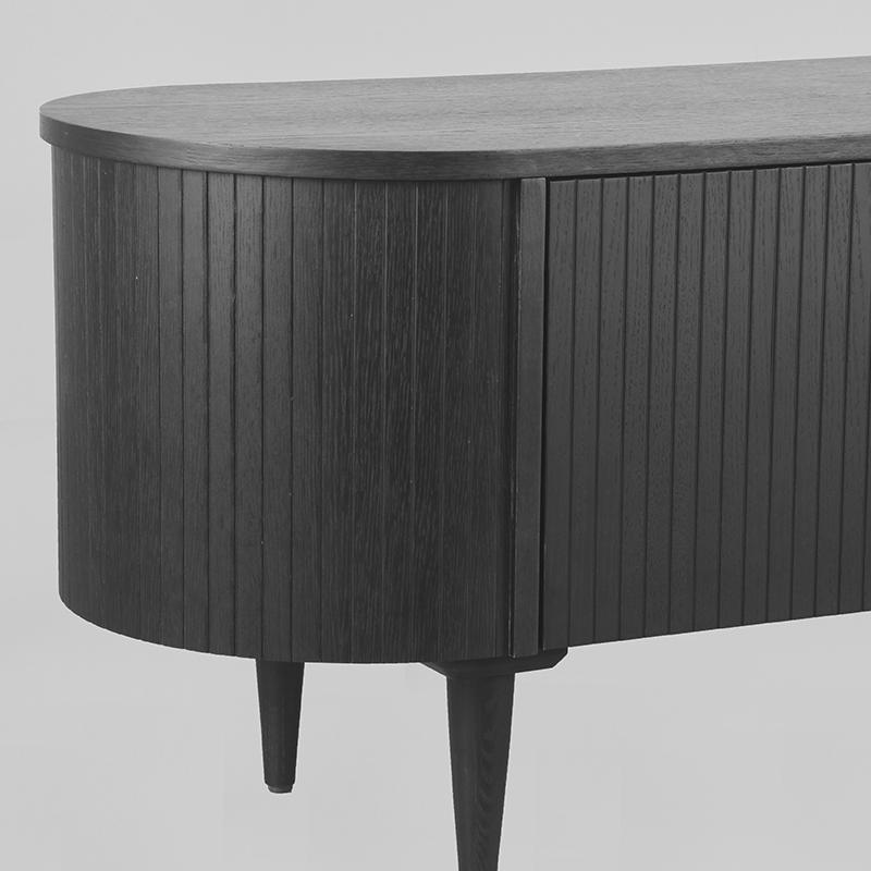  Tv-Meubel Oliva 180x47x55 cm - Zwart - Eiken afbeelding 6