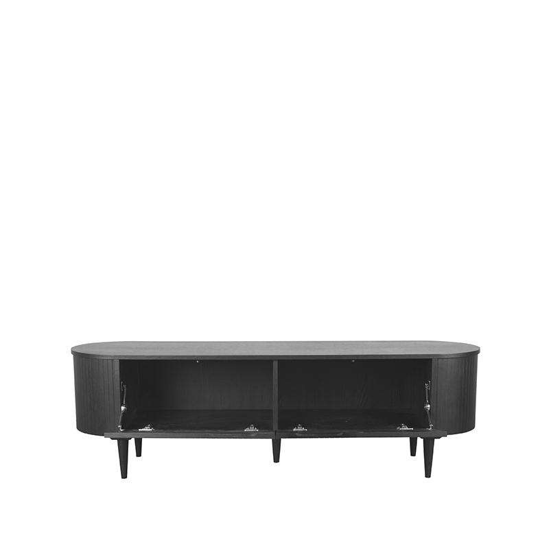  Tv-Meubel Oliva 180x47x55 cm - Zwart - Eiken afbeelding 4