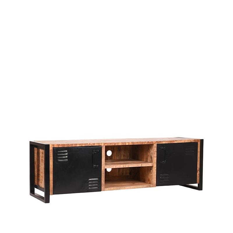  Tv-meubel Brussels - Naturel - Mangohout - 160 cm afbeelding 1