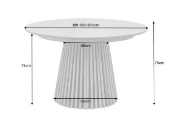uitschuifbare ronde tafel donkerbruin eiken kleur 120-200 cm