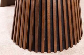 uitschuifbare ronde tafel donkerbruin eiken kleur 120-200 cm