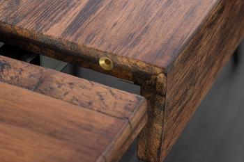 Uitschuifbare Eettafel donkerbruin 160-200 cm