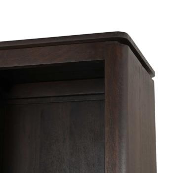 Wandkast XL mangohout donkerbruin 160 cm