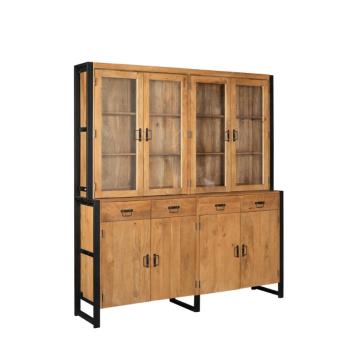 Vitrinekast buffetkast mangohout XXL