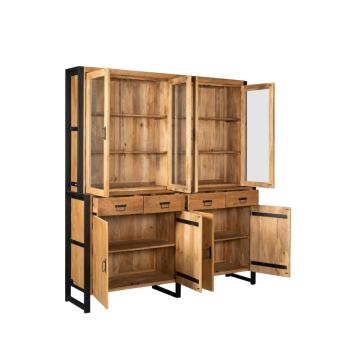 Vitrinekast buffetkast mangohout XXL