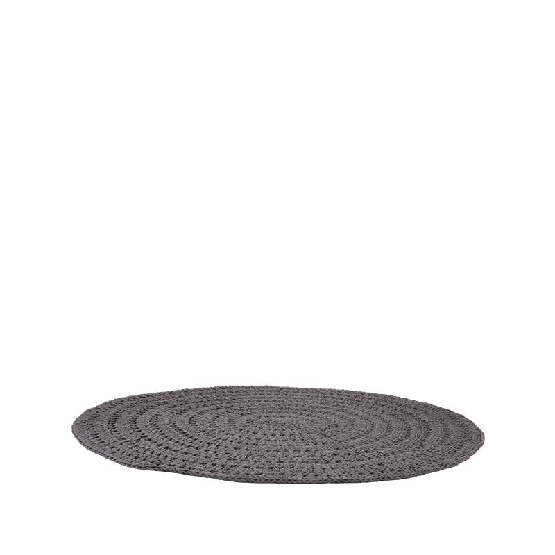  Vloerkleed Knitted - Antraciet - Katoen - 150x150 cm afbeelding 2