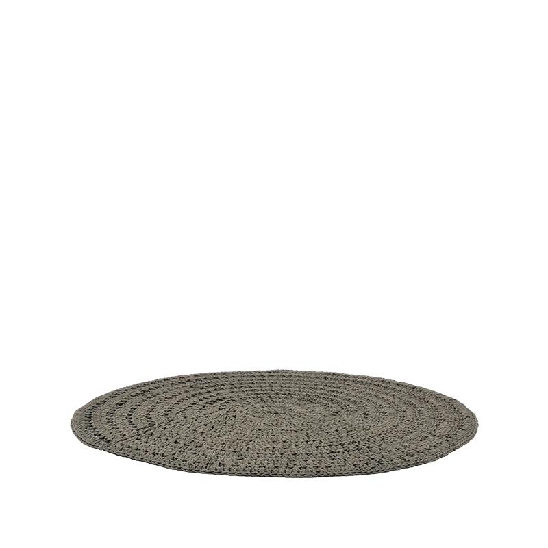  Vloerkleed Knitted - Army green - Katoen - 150x150 cm afbeelding 2