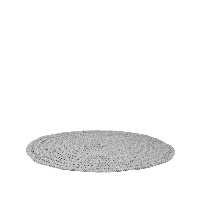  Vloerkleed Knitted - Grijs - Katoen - 150x150 cm afbeelding 2