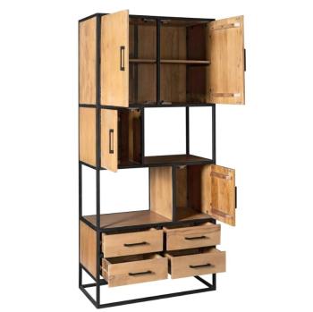 Wandkast mango naturel bruin 90 cm