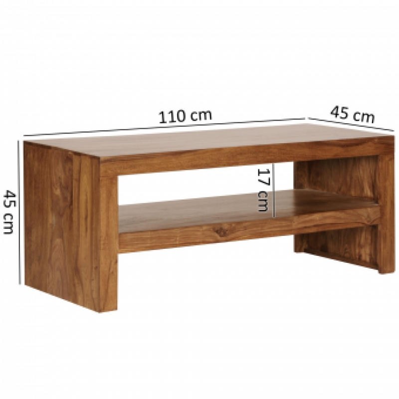 smalle salontafel sheesham hout