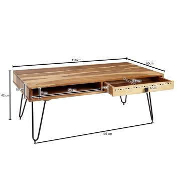 Bagli salontafel acacia 110 cm