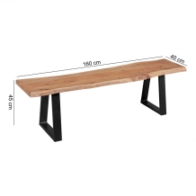 boomstam eettafel bank acacia 160 cm