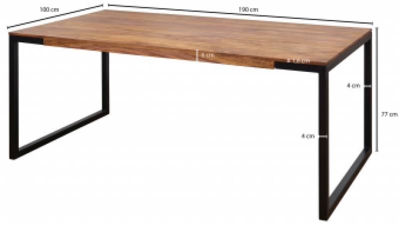 industriële eetkamertafel 190 cm