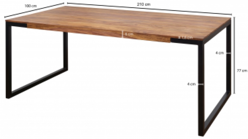 industriële eetkamertafel 210 cm