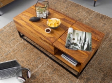 houten salontafel met lift