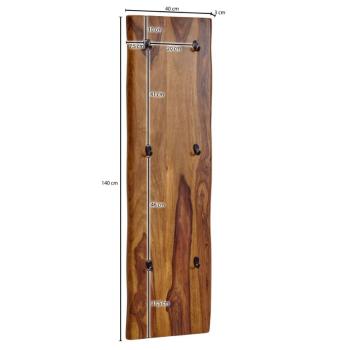 Kapstok Edge sheeshamhout 6 haken