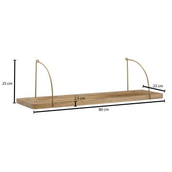 Wandschap mangohout 80 cm