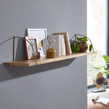 Wandschap mangohout 100 cm