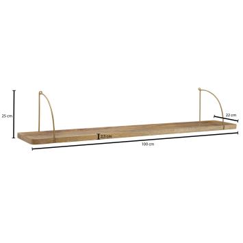 Wandschap mangohout 100 cm