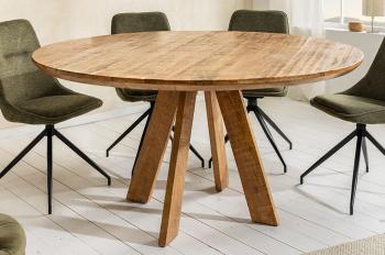 Ronde Eetkamertafel mangohout Wood Art 140 cm