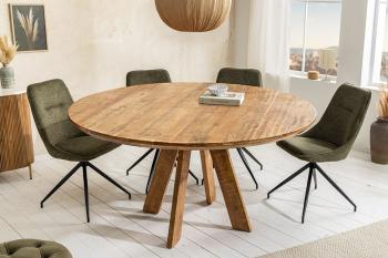 Ronde Eetkamertafel mangohout Wood Art 140 cm