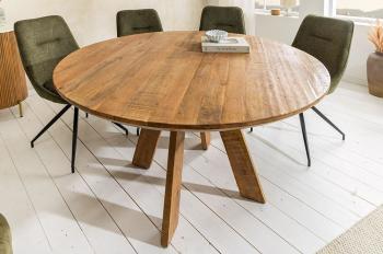 Ronde Eetkamertafel mangohout Wood Art 140 cm