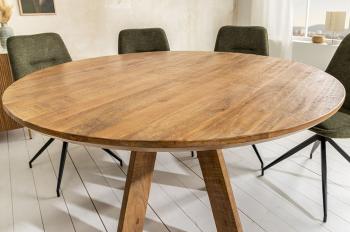 Ronde Eetkamertafel mangohout Wood Art 140 cm